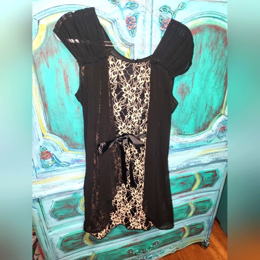 Black Gothcore Chic A'reve Dress Size Small